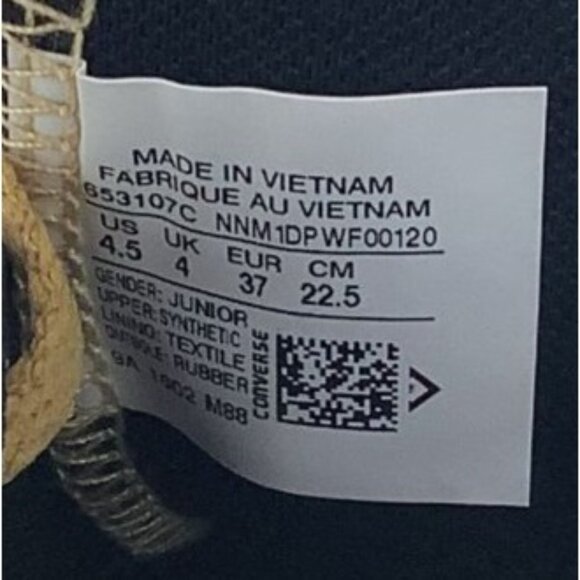 Converse Big Kids Boys Girls Low Top Sneakers Lace Up Gold Junior Size 4.5 - Picture 8 of 8